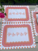 Load image into Gallery viewer, Carrageen Sea Set of 2 Placemats in Peach