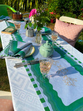 Load image into Gallery viewer, Carrageen Sea Table Runner on 100% Irish Linen. 140cm x 40cm. Designbybell.ie