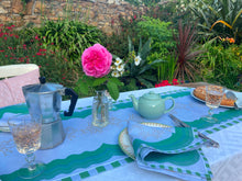 Load image into Gallery viewer, Carrageen Sea Table Runner on 100% Irish Linen. 140cm x 40cm. Designbybell.ie