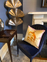 Load image into Gallery viewer, Swallows Wheel in Orange & Dusky Pink on Shimmer Velvet