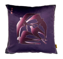 Load image into Gallery viewer, Swallows Wheel In Aubergine & Purple on Shimmer Velvet
