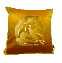 Load image into Gallery viewer, Swallows Wheel in Yellow & Orange Ombré on Shimmer Velvet