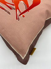 Load image into Gallery viewer, Swallows Wheel in Coral & Dusky Pink on Linen Cotton