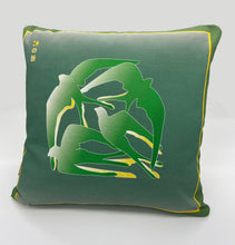 Load image into Gallery viewer, Swallows Wheel in Leaf Green & Sage Ombré on Linen Cotton