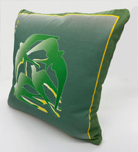 Load image into Gallery viewer, Swallows Wheel in Leaf Green & Sage Ombré on Linen Cotton