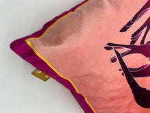 Load image into Gallery viewer, Swallows Wheel In Magenta & Peach Ombré on Shimmer Velvet