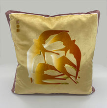 Load image into Gallery viewer, Swallows Wheel in Orange & Dusky Pink on Shimmer Velvet