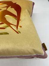 Load image into Gallery viewer, Swallows Wheel in Orange & Dusky Pink on Shimmer Velvet