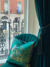 Load image into Gallery viewer, Swallows Wheel in Turquoise & Teal Ombré on Shimmer Velvet